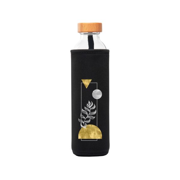 Bottle for structured water black sleeve